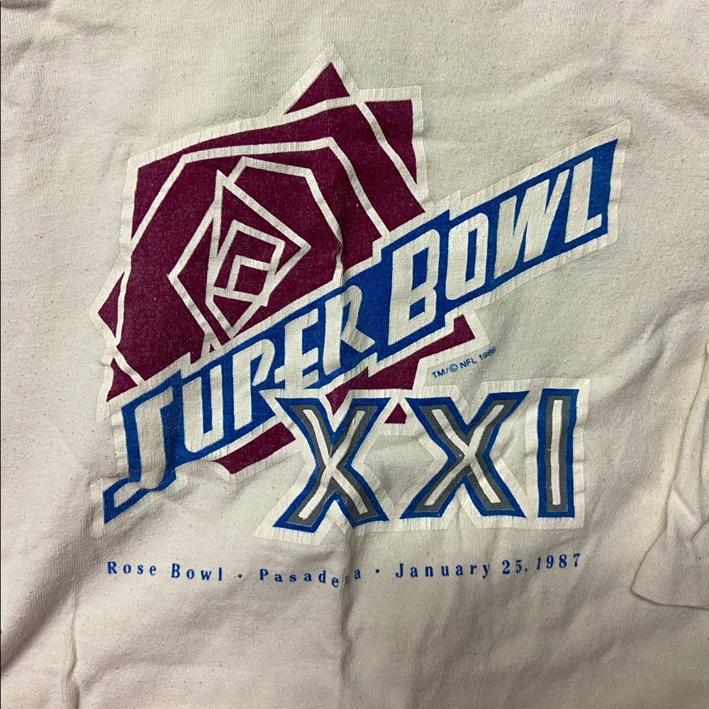 Vintage Super Bowl XXI Rose Bowl 3/4 Sleeve Top
